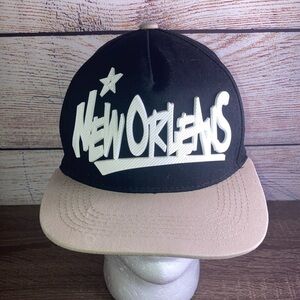 Mens Pre Owned Ace Cap Inc New Orleans Puff Graffiti Letters SnapBack Adjustable